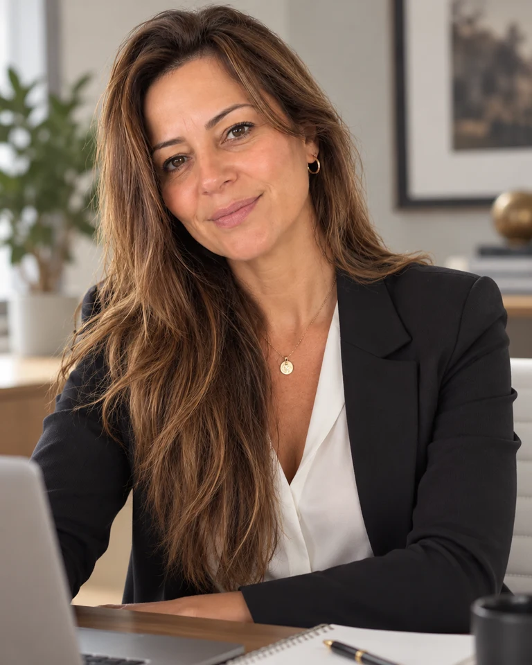 Representação visual de Mariana Almeida, apresentadora da coleção